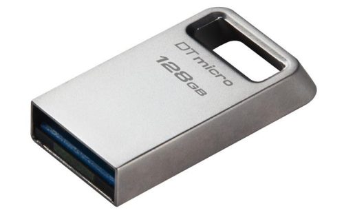 KINGSTON Pendrive, 128GB, USB 3.2, 200MB, fém, KINGSTON "DT Micro Gen2"