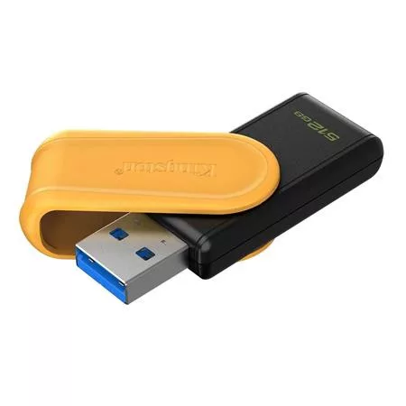KINGSTON Pendrive, 512GB, USB 3.2 Gen1, KINGSTON "DataTraveler Exodia S", fekete-sárga