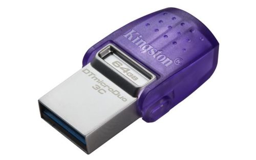 KINGSTON Pendrive, 64GB, USB 3.2, USB/USB-C, KINGSTON "DT MicroDuo 3C"