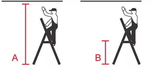 KRAUSE Állólétra, 6 lépcsőfokos, alumínium, KRAUSE "Safety"