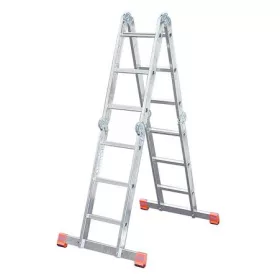   KRAUSE Csuklós létra, univerzális, 4x3 lépcsőfok, alumínium, KRAUSE "MultiMatic"