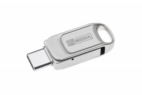 MYMEDIA Pendrive, 64GB, USB 2.0 + USB-C, alumínium ház, MYMEDIA "Dual" (by VERBATIM)