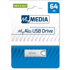   MYMEDIA Pendrive, 64GB, USB 3.2 Gen1, alumínium ház, MYMEDIA "Alu" (by VERBATIM)