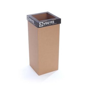   RECOBIN Szelektív hulladékgyűjtő, újrahasznosított, 50 l, RECOBIN "Office", fekete