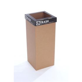   RECOBIN Szelektív hulladékgyűjtő, újrahasznosított, angol felirat, 50 l, RECOBIN "Office", fekete