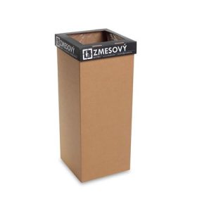   RECOBIN Szelektív hulladékgyűjtő, újrahasznosított, szlovák felirat, 50 l, RECOBIN "Office", fekete