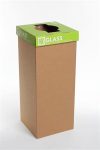   RECOBIN Szelektív hulladékgyűjtő, újrahasznosított, angol felirat, 60 l, RECOBIN "Office", zöld