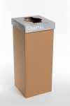   RECOBIN Szelektív hulladékgyűjtő, újrahasznosított, angol felirat, 60 l, RECOBIN "Office", szürke