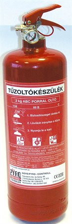 . Tűzoltó készülék, ABC porral oltó, 2 kg