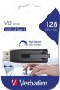 VERBATIM Pendrive, 128GB, USB 3.2, 80/25 MB/s, VERBATIM "V3", fekete-szürke