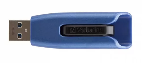 VERBATIM Pendrive, 128GB, USB 3.2, 175/80 MB/s, VERBATIM "V3 MAX", kék-fekete