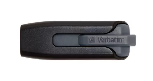 VERBATIM Pendrive, 128GB, USB 3.2, 80/25 MB/s, VERBATIM "V3", fekete-szürke