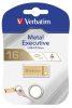 VERBATIM Pendrive, 16GB, USB 3.2, VERBATIM "Executive Metal" arany