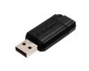 VERBATIM Pendrive, 16GB, USB 2.0, 10/4MB/sec, VERBATIM "PinStripe", fekete