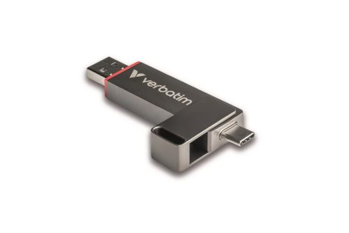 VERBATIM Pendrive, 1TB, USB-A/C 3.2 Gen1, VERBATIM "Dual QuickStick", fekete