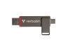 VERBATIM Pendrive, 1TB, USB-A/C 3.2 Gen1, VERBATIM "Dual QuickStick", fekete