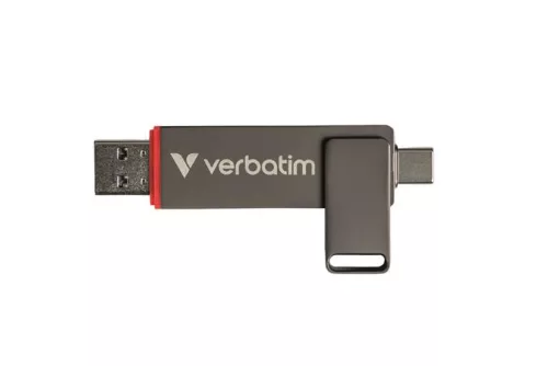 VERBATIM Pendrive, 1TB, USB-A/C 3.2 Gen1, VERBATIM "Dual QuickStick", fekete