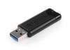 VERBATIM Pendrive, 256GB, USB 3.2, VERBATIM "Pinstripe", fekete