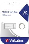   VERBATIM Pendrive, 32GB, USB 2.0,  VERBATIM "Executive Metal", ezüst