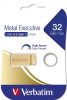 VERBATIM Pendrive, 32GB, USB 3.2, VERBATIM "Executive Metal", arany