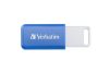 VERBATIM Pendrive, 64GB, USB 2.0, VERBATIM "Databar", kék