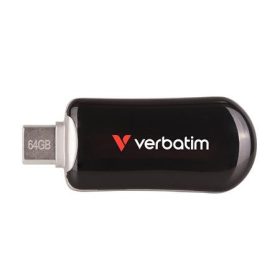   VERBATIM Pendrive, 64GB, USB-C 3.2 Gen1, VERBATIM "Plectra", fekete