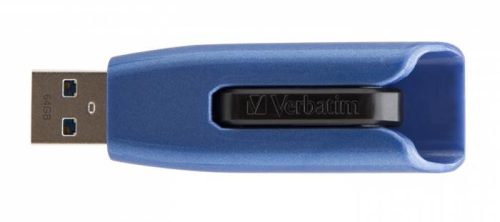 VERBATIM Pendrive, 64GB, USB 3.2, 175/80 MB/s, VERBATIM "V3 MAX", kék-fekete
