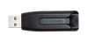 VERBATIM Pendrive, 64GB, USB 3.2, 80/25 MB/s, VERBATIM "V3", fekete-szürke