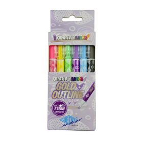   WEDO Filctoll készlet, 1-2 mm, metál arany, WEDO, 6 különböző színű kontúrral