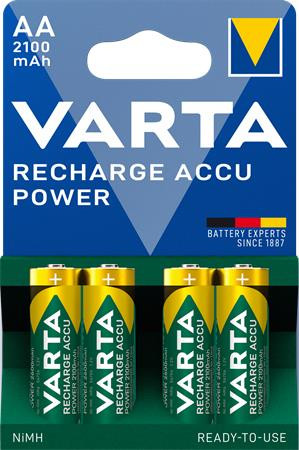 VARTA Tölthető elem, AA ceruza, 4x2100 mAh, előtöltött, VARTA "Power"