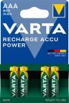   VARTA Tölthető elem, AAA mikro, 4x800 mAh, előtöltött, VARTA "Power"