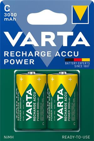 VARTA Tölthető elem, C baby, 2x3000 mAh, előtöltött, VARTA "Power"