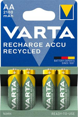 VARTA Tölthető elem, AA, ceruza, újrahasznosított, 4x2100 mAh, VARTA