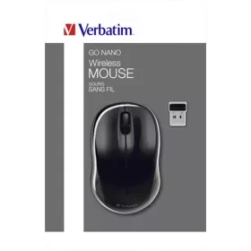   VERBATIM Egér, vezeték nélküli, optikai, közepes méret, USB, VERBATIM "Go", fekete