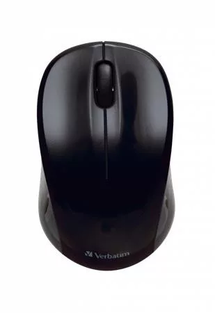 VERBATIM Egér, vezeték nélküli, optikai, közepes méret, USB, VERBATIM "Go", fekete
