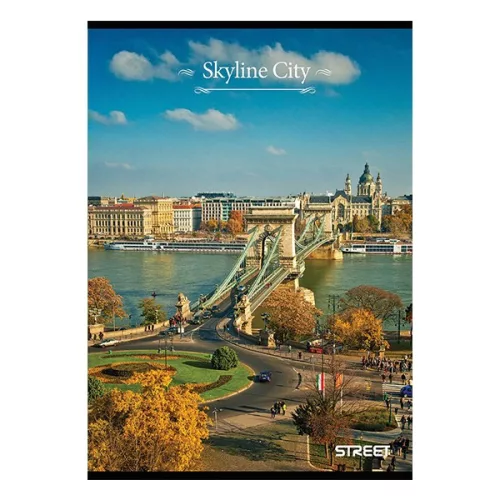 Füzet kockás STREET A/4 54 lapos Skyline