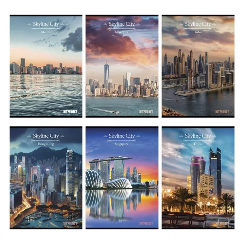 Füzet vonalas STREET A/4 52 lapos Skyline