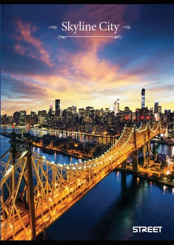 Füzet vonalas STREET A/4 52 lapos Skyline