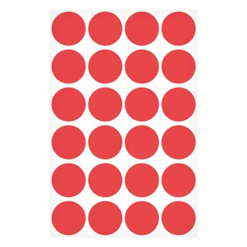 Etikett AVERY 3004 jelölőpont 18mm piros 96 darabos