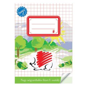   Füzet nagykockás ICO Süni A/5 32 lapos 1. osztályos bekötött sulikész