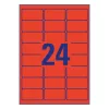 Etikett AVERY L6034-20 63,5x33,9mm univerzális piros 480 címke/doboz 20 ív/doboz