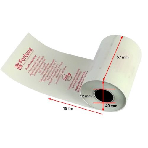 Thermo tekercs FORTUNA 57x40mm/12 18 fm BPA mentes