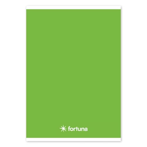 Füzet vonalas FORTUNA Monocolor A/5 32 lapos 21-32 4-8.osztályos zöld
