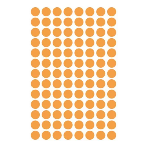 Etikett AVERY 3178 öntapadó jelölőpont neon sárga 8mm 416 jelölőpont/csomag