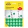 Etikett AVERY 3376 öntapadó jelölőpont zöld 18mm 1056 jelölőpont/csomag