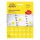 Etikett AVERY 3377 öntapadó jelölőpont sárga 18mm 1056 jelölőpont/csomag