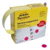 Etikett AVERY 3850 öntapadó jelölőpont adagoló dobozban pink 10mm 800 jelölőpont/doboz