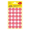 Etikett AVERY 3172 jelölőpont 18mm neon piros 96 címke/doboz 4 ív/doboz