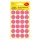 Etikett AVERY 3172 jelölőpont 18mm neon piros 96 címke/doboz 4 ív/doboz