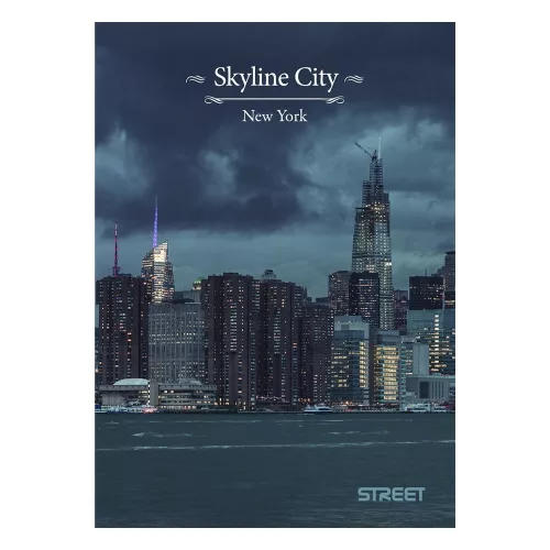 Füzet sima STREET A/4 54 lapos Skyline